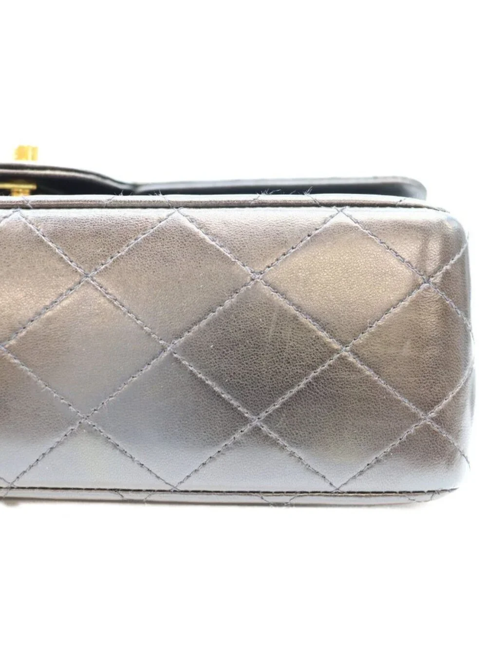 Chanel Black Lamb Gold Quilted 25 Shoulder